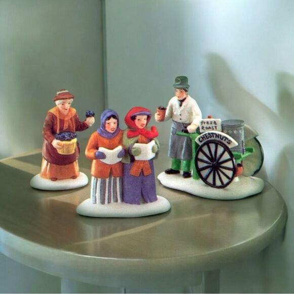 DEPT 56 VIOLET VENDOR/CAROLERS/CHESTNUT VENDOR - Picture 1 of 1